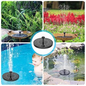 2.5W Solar Fountain Pump with 1200mAh Battery, Solar Water Pump Floating Fountain with 6 Nozzles, for Bird Bath, Fish Tank, Pond or Garden Decoration Pond heaters for Outdoor Ponds