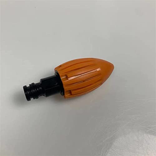 Risedrit The Water Rocket - Cleaning Nozzle, Pressure Washer Sewer Jetter Nozzle, for Garden Hose Sewer Cleaning Nozzle Quick Connector High Pressure Wash Head (Orange)