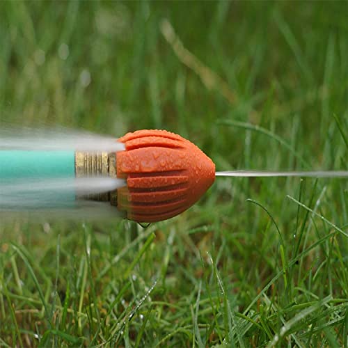 Risedrit The Water Rocket - Cleaning Nozzle, Pressure Washer Sewer Jetter Nozzle, for Garden Hose Sewer Cleaning Nozzle Quick Connector High Pressure Wash Head (Orange)