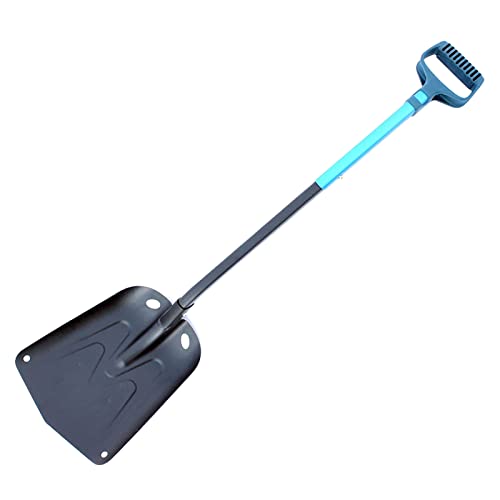 HPWRIU Natural Toilet Car Snow Shovel Large Capacity Foldable Lightweight Aluminum Alloy Telescopic Portable Snow Shovel Parent Child Play Snow Garden Camping Shovel Caulk Remover (Black, One Size)