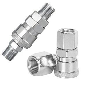 2 Set NPT 1/4 Stainless Steel Pressure Washer Quick Connect Fittings,Garden Hose Quick Connect Male and Female Quick Connector for Pressure Washer Hose Pressure Washer Adapters Hose. (1/4")