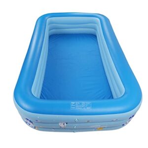 inflatable swimming pool, full sized thickened blow up inflatable pool for kids and adults, toddlers, outdoor, garden, backyard, 118.11×68.90×21.65inch
