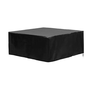 outdoor garden hot tub/pool cover with storage bag (black) (94″ x 94″ x 33.5″)