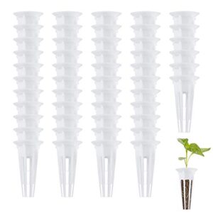 alphatool 50pcs grow basket replacement- seed plant pod basket compatible with grow sponge, plant growing containers plant pods for herb cilantro lettuce hydroponic growing system