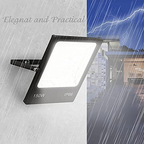 AFSEMOS 150W LED Flood Light,10500lm Outdoor Flood Lights 2pack Super Bright 6000K Daylight White Lights,LED Work Light IP66 Waterproof Security Light for Backyard，Playground，Garden，Stadium