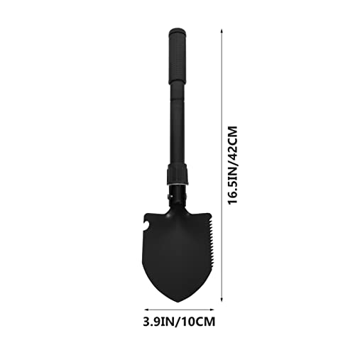 DECHOUS 1 Set of Multifunctional Shovel Folding Shovel Garden Shovel Winter Folding Snow Shovel Outdoor Survival Shovel Foldable Camping Spade Black