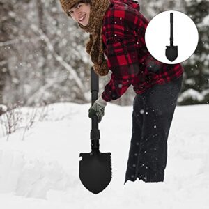 DECHOUS 1 Set of Multifunctional Shovel Folding Shovel Garden Shovel Winter Folding Snow Shovel Outdoor Survival Shovel Foldable Camping Spade Black