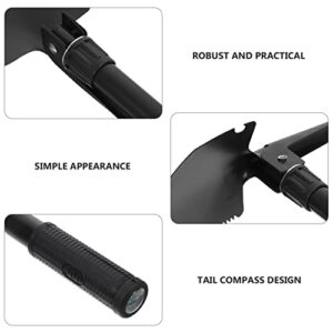 DECHOUS 1 Set of Multifunctional Shovel Folding Shovel Garden Shovel Winter Folding Snow Shovel Outdoor Survival Shovel Foldable Camping Spade Black