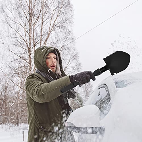 DECHOUS 1 Set of Multifunctional Shovel Folding Shovel Garden Shovel Winter Folding Snow Shovel Outdoor Survival Shovel Foldable Camping Spade Black