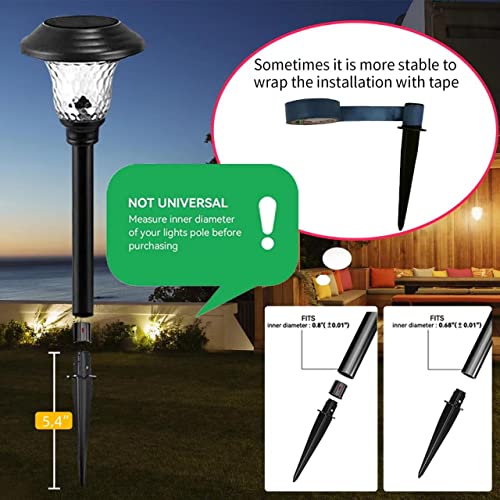 Metal Stake Solar Lights Replacement Spike (6PCS)…