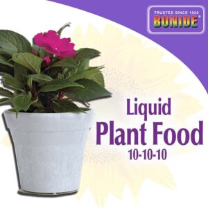 Bonide Houseplant Liquid Plant Food 10-10-10, 8 oz Concentrated Fertilizer for Indoors, Use Every Time You Water