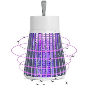 kopests electric bug zapper,indoor mosquito zapper portable camp mosquito killer rechargeable bug zapper mosquitoes light with hanging loop,360°purple light mosquito trap up to 6 hours of battery