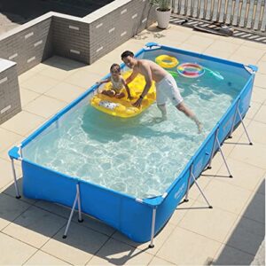 Outdoor Steel Frame Pool with Filter Pump, Metal Frame Swimming Pool, Paddling Pool for Kids, Adults, Garden, Backyard (Size : 450x220x84cm)
