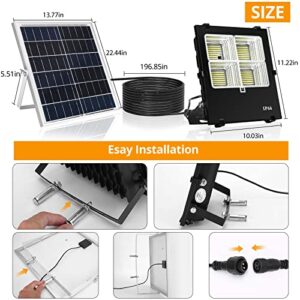 LVEMIZ 500W Solar Flood Lights Outdoor 1109 LEDs 40000LM Auto Dusk to Dawn with Remote IP66 Waterproof Perfect for Yard,Garden,Pathway,Basketball Court,Barn