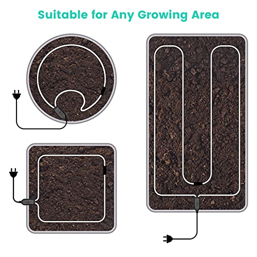 Soil Heating Cable, 49 ft Electric Soil Warming Cable for Garden, Soil, Cold Frame, Keep Soil Warm