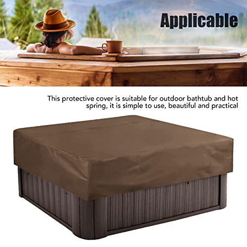 BTIHCEUOT Rain Cover for Hot Tub, Breathable Dust Cover for Garden Outdoor Hot Tub (Brown)