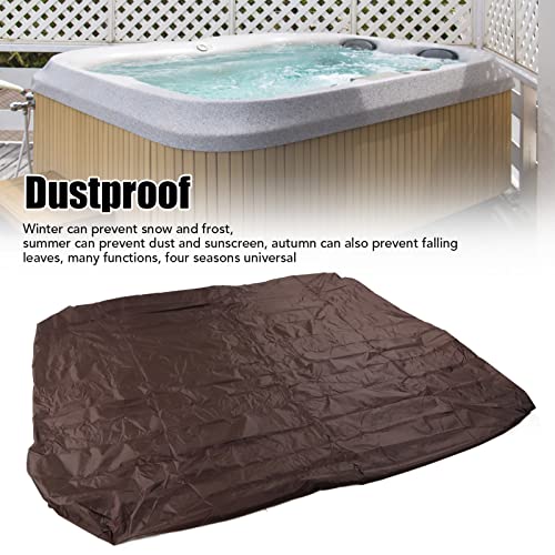 BTIHCEUOT Rain Cover for Hot Tub, Breathable Dust Cover for Garden Outdoor Hot Tub (Brown)