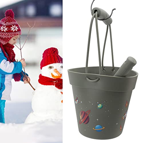 Silicone Snow Toys, Waterproof Snow Buckets and Shovels for Kids for Beach Snow Garden Backyard Sandpit (Green)