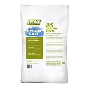 Epsoak Epsom Salt - 18 lb. Resealable Bulk Bag Agricultural Grade Epsom Salt for Gardening and Lawn Care