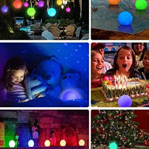 A2B 4pcs Floating Pool Lights with 16 Colors and 4 Modes Pool Lights Ball IP68 Waterproof LED Glow Globe Remote Control Light-up Floating Globe Light with Timers for Pool Beach Garden A2B