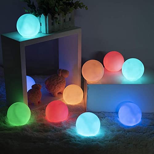 A2B 4pcs Floating Pool Lights with 16 Colors and 4 Modes Pool Lights Ball IP68 Waterproof LED Glow Globe Remote Control Light-up Floating Globe Light with Timers for Pool Beach Garden A2B