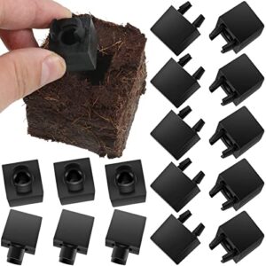 jutom 16 pieces soil block maker seed blocker fittings snap in cubic inserts soil blocker for seed stater tray garden greenhouses compatible with mini 4, multi 6 and multi 12