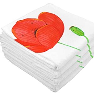 Mr. & Mrs. Panda Beach Towel Poppy - Religion, Sauna, Large, Flower Tendril, Plants, Sauna Towel, Respect, Garden, Gardener, Poppy Flower, Bath Towel, robber's Daughter