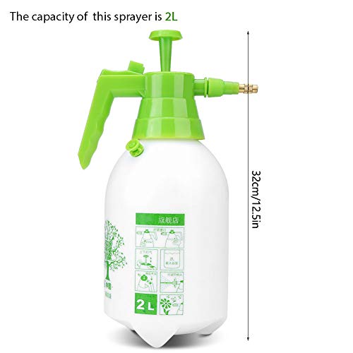 2L PP Manual Pressurized Water Sprayer Spray Gun Sprinkler Tool Safe Valve Design for Garden Lawn Plant