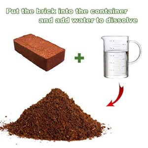 Coco Coir Bricks for Plants - Compressed Coconut Fiber Substrate Garden Coir Plant Soil for Vegetables Flowers Berries Planting, Reptile Bedding(3 Pack)