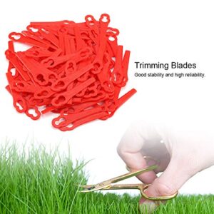 100Pcs Mower Cutter Blade Plastic Machine Trimming Blades Motor Brush Trimmer Parts Kit for FRT18A FRT18A1 Art 46155 FRT20A1 Accessories