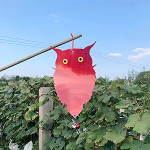 2PCS Owl-Shaped Reflectors Hanging Reflective Scarecrow Woodpecker Deterrent for House Windows Gardens