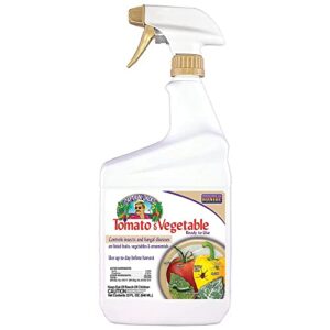 bonide captain jack’s tomato & vegetable spray, 32 oz ready-to-use spray, insect & disease control for organic gardening