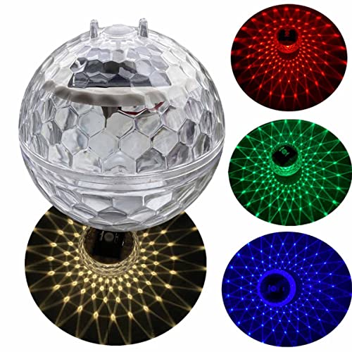 LEISHENT Solar Floating Pool Light, Color Changing Pond Light Floating Night Light IP67 Waterproof LED Ball Light for Garden Tree Swimming Pool Decoration,Warm Light,L