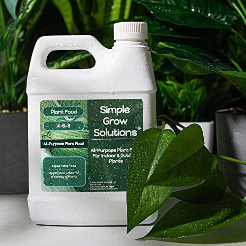 All Purpose Liquid Plant Food - House Plant Fertilizer- Liquid Fertilizer for Indoor Plants & Vegetable Garden- Concentrated Plant Nutrients - Green, Growth & Hardiness - Simple Grow Solutions- 32 Ounce