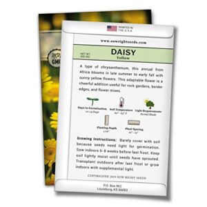 Sow Right Seeds - Yellow Daisy Flower Seeds for Planting, Beautiful Flowers to Plant in Your Garden; Non-GMO Heirloom Seeds; Wonderful Gardening Gifts (1)