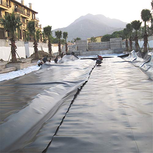 SYLOTS HDPE Rubber Pond Liner, 6.5 x 9.8 feet Pre Cut Black Pond Liner for Water Garden,Koi Ponds, Streams Fountains
