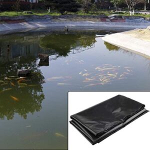 SYLOTS HDPE Rubber Pond Liner, 6.5 x 9.8 feet Pre Cut Black Pond Liner for Water Garden,Koi Ponds, Streams Fountains