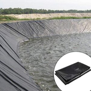 SYLOTS HDPE Rubber Pond Liner, 6.5 x 9.8 feet Pre Cut Black Pond Liner for Water Garden,Koi Ponds, Streams Fountains