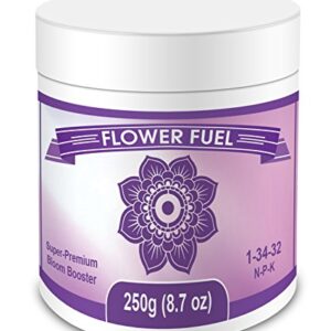 Bloom Booster and Yield Enhancer for Plants - Bigger, Heavier, Healthier Harvests, for Use in Soil and Hydroponics - Super Concentrated Phosphorus and Potassium - Flower Fuel 1-34-32, 250g