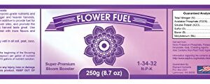 Bloom Booster and Yield Enhancer for Plants - Bigger, Heavier, Healthier Harvests, for Use in Soil and Hydroponics - Super Concentrated Phosphorus and Potassium - Flower Fuel 1-34-32, 250g