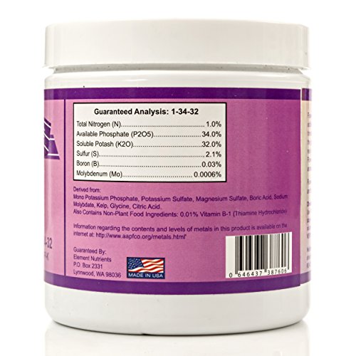 Bloom Booster and Yield Enhancer for Plants - Bigger, Heavier, Healthier Harvests, for Use in Soil and Hydroponics - Super Concentrated Phosphorus and Potassium - Flower Fuel 1-34-32, 250g