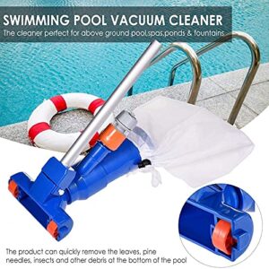 LAOTANG Portable Swimming Pool Jet Vacuum Cleaner Underwater with 5 Section Pole and Mesh Bag,Pool Mini Jet Suction Head for Above Ground Pool Spas Hot Tub Ponds Fountains Attach to Garden Hose, Blue