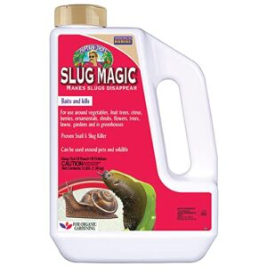 bonide captain jack’s slug magic granules, 3 lbs. snail & slug killer, for organic formula, pet safe formula