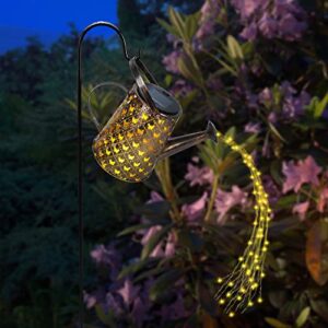 engmoo solar watering can twinkling light outdoor decorations light for garden patio backyard lawn