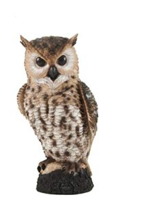 va resin garden owl statue, fake owl, fake statue, fake owls, garden owl, owl décor, realistic owl, owl yard décor, owl.