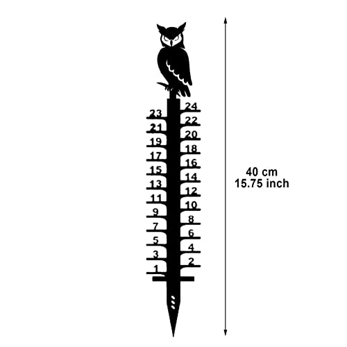 Table Saw Measuring Gauge Gift 24cm Snowflake Snow Measuring Instrument Snowmobile Snow Measuring Instrument Metal Snow Measuring Ruler Outdoor Garden Ornament Metal Right Angle (Black, One Size)