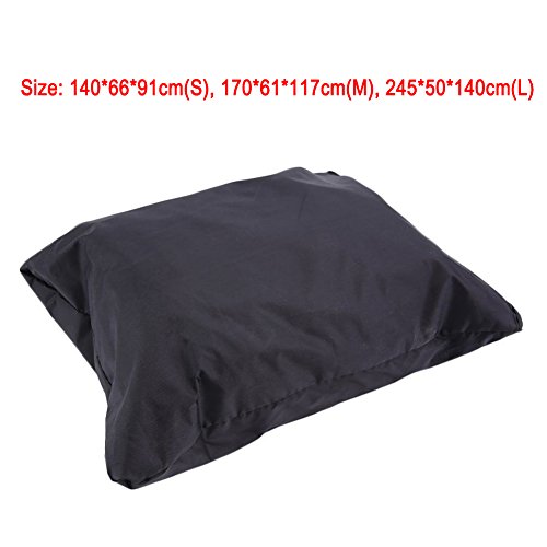 LVOERTUIG Lawn Mower Cover Riding Lawn Mower Cover Lawn Tractor Cover Waterproof Heavy Duty Waterproof UV Protect Cover 210D Oxford Cloth Garden Outdoor Cover(Black,M)