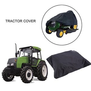 LVOERTUIG Lawn Mower Cover Riding Lawn Mower Cover Lawn Tractor Cover Waterproof Heavy Duty Waterproof UV Protect Cover 210D Oxford Cloth Garden Outdoor Cover(Black,M)