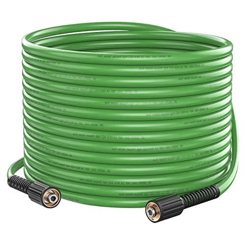 HNYRI Pressure Washer Hose 50FT x 1/4", Kink Resistant Power Washer Hose Replacement for M22 14mm End, 3600 psi Flexible High Pressure Extension Hose with Brass Female Thread for Power Washing