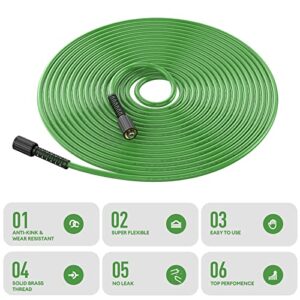 HNYRI Pressure Washer Hose 50FT x 1/4", Kink Resistant Power Washer Hose Replacement for M22 14mm End, 3600 psi Flexible High Pressure Extension Hose with Brass Female Thread for Power Washing
